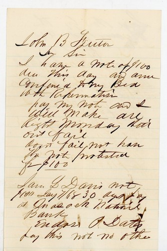 1868 lettera manoscritta